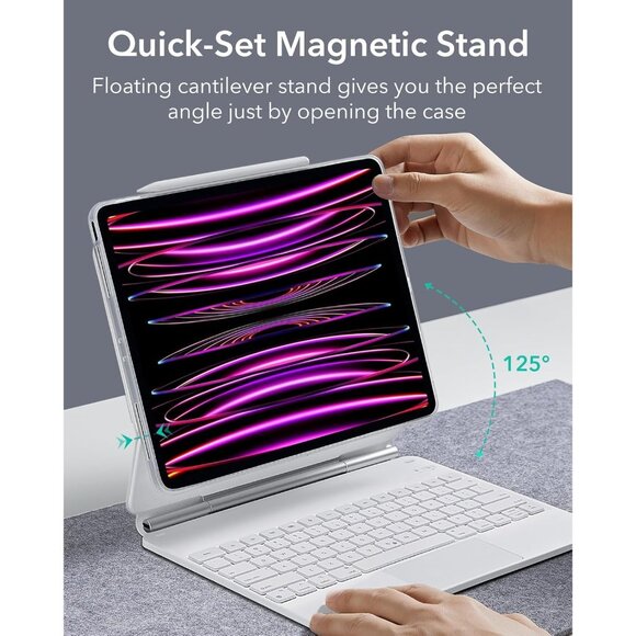 ESR iPad Pro 12.9 Keyboard, Easy-Set Magnetic Stand - Picture 3 of 9